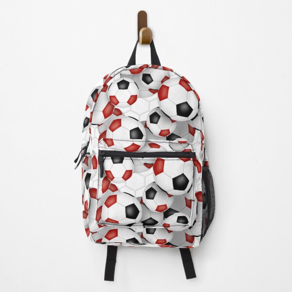 Item preview, Soccer balls with goal netting accent pattern - red & black designed and sold by katzdzynes.