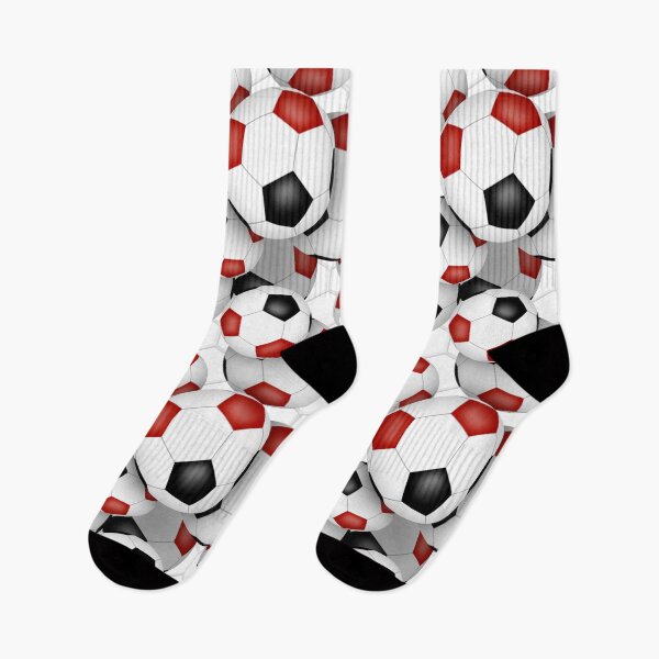 Item preview, Soccer balls with goal netting accent pattern - red & black designed and sold by katzdzynes.