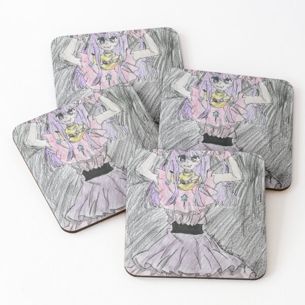 Item preview, Cute Purple Kawaii Anime Girl Drawing designed and sold by Artkonst.