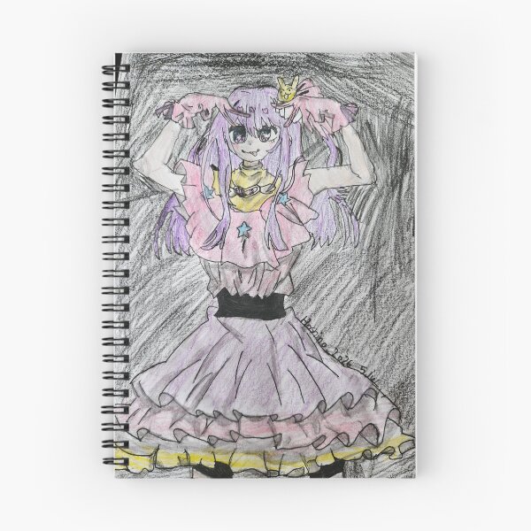Item preview, Cute Purple Kawaii Anime Girl Drawing designed and sold by Artkonst.