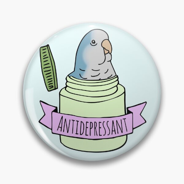 Item preview, Antidepressant Blue Quaker Parrot designed and sold by FandomizedRose.