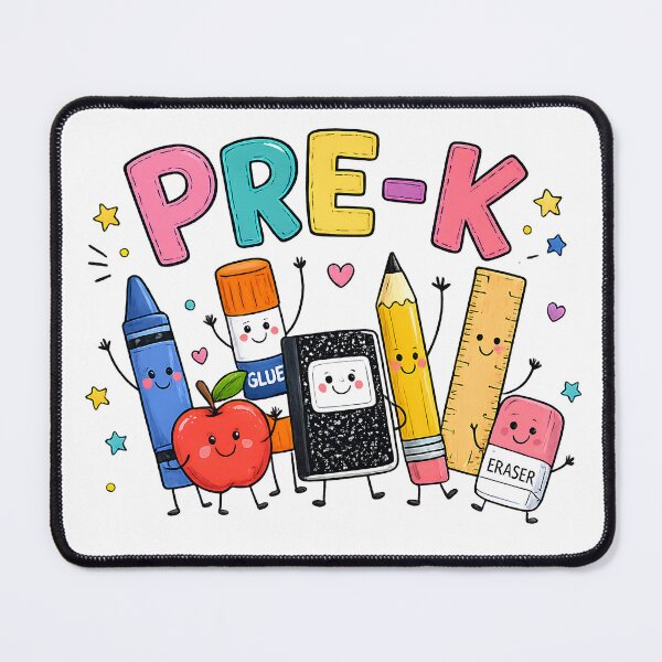 Item preview, Pre-K Squad Cute Crayon Pencil Eraser Glue Ruler Cartoon Back To School designed and sold by VGAfanatic.