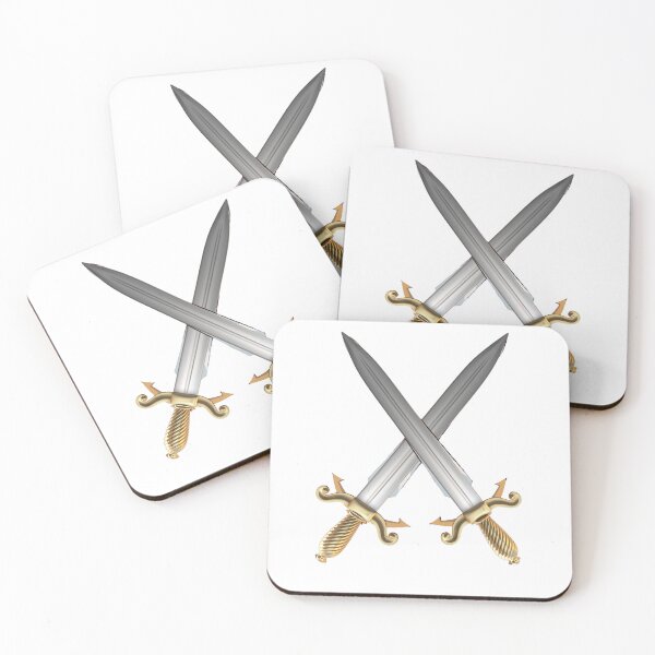 Item preview, Minimalist Crossed Swords Medieval Art designed and sold by sisterthreein.