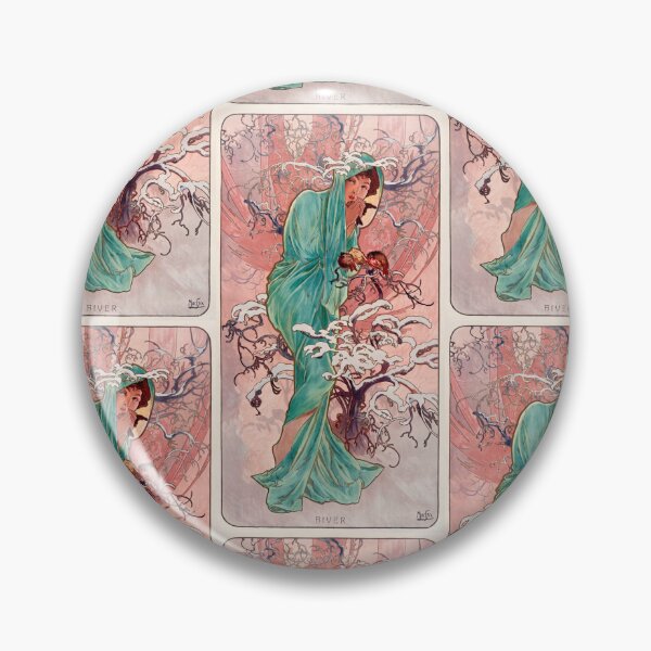 Item preview, Winter Woman in Green Cloak Snowy Branches designed and sold by artofuniverse.