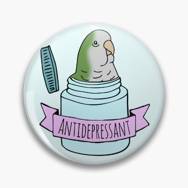 Item preview, Antidepressant Green Quaker Parrot designed and sold by FandomizedRose.