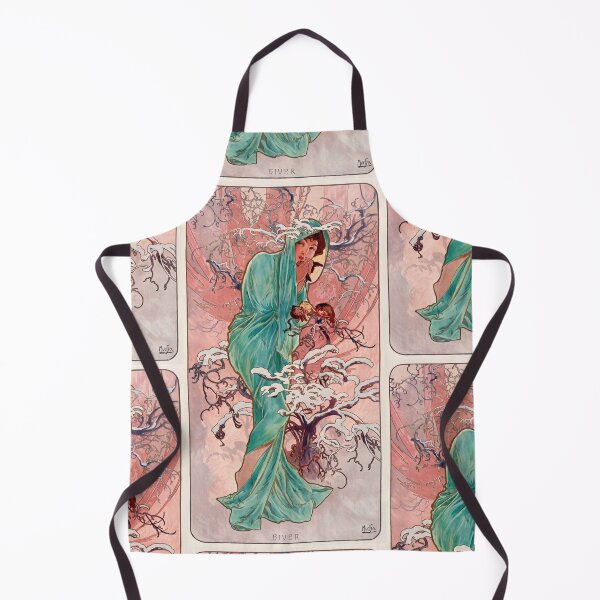 Item preview, Winter Woman in Green Cloak Snowy Branches designed and sold by artofuniverse.