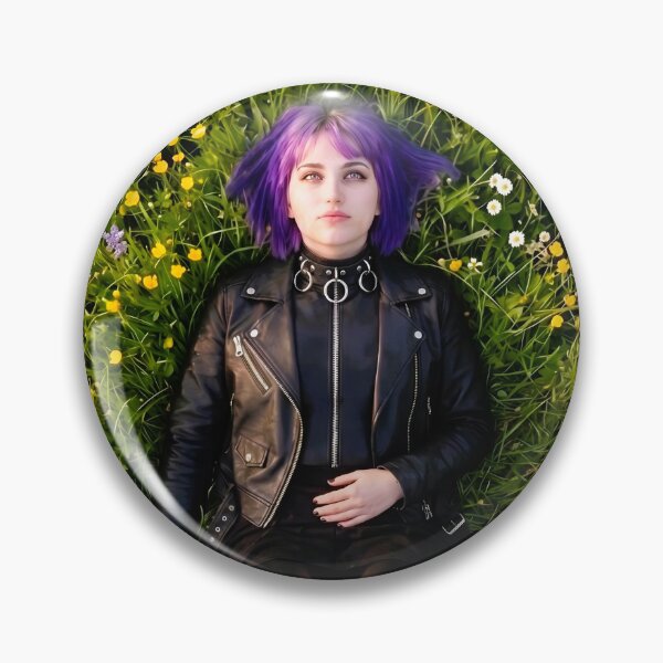 Item preview, Goth Girl Lying in a Wildflower Meadow designed and sold by D6rkT3chDemon.