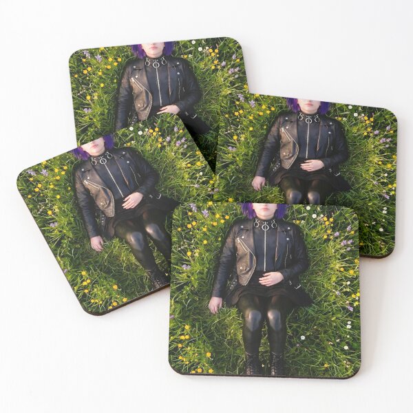 Item preview, Goth Girl Lying in a Wildflower Meadow designed and sold by D6rkT3chDemon.