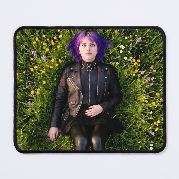 Item preview, Goth Girl Lying in a Wildflower Meadow designed and sold by D6rkT3chDemon.