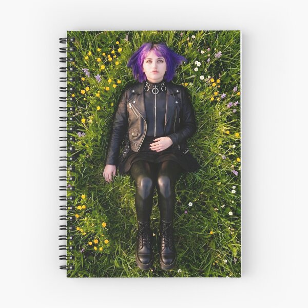 Item preview, Goth Girl Lying in a Wildflower Meadow designed and sold by D6rkT3chDemon.