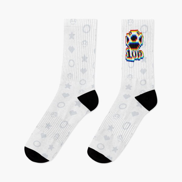 Item preview, 1up Mushroom Negative Glitch - White designed and sold by animinimal.