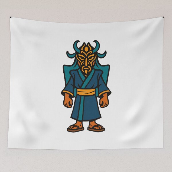 Item preview, Azure Oni – Horned Shadow Warrior designed and sold by trpa04.