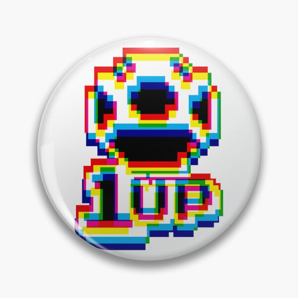 Item preview, 1up Mushroom Negative Glitch - White designed and sold by animinimal.