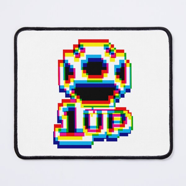 Item preview, 1up Mushroom Negative Glitch - White designed and sold by animinimal.