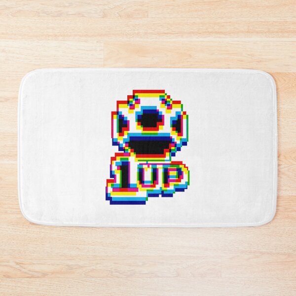 Item preview, 1up Mushroom Negative Glitch - White designed and sold by animinimal.