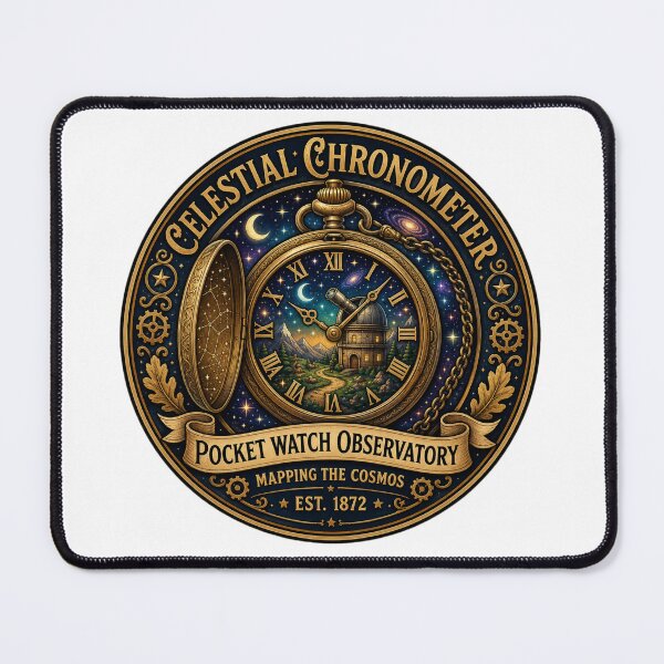 Item preview, Celestial Chronometer | Pocket Watch Observatory | Vintage Astronomy Fantasy designed and sold by MrDev.