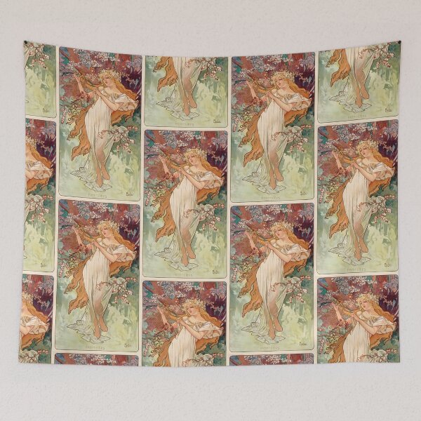 Item preview, Spring Maiden With Harp of Birds designed and sold by artofuniverse.