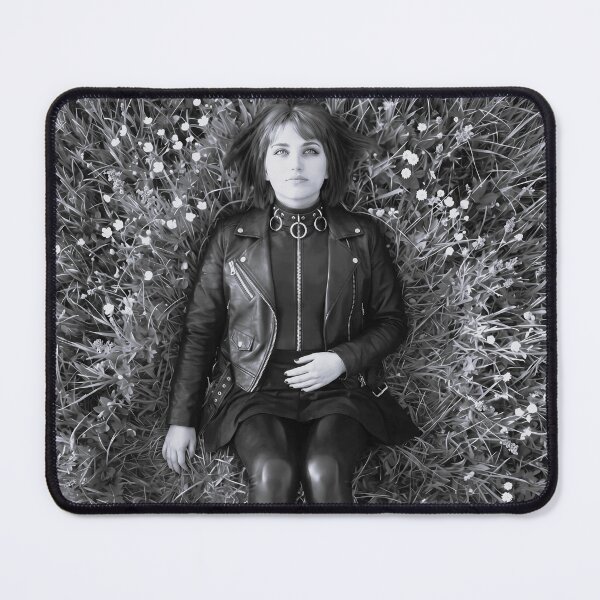 Item preview, Goth Girl Lying in a Wildflower Meadow Black And White designed and sold by D6rkT3chDemon.