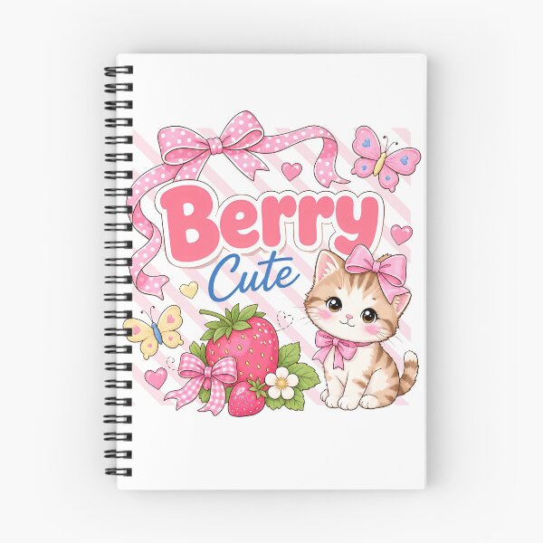Item preview, Berry Cute Kitten Strawberry Art designed and sold by QuirkyCloud Designs.