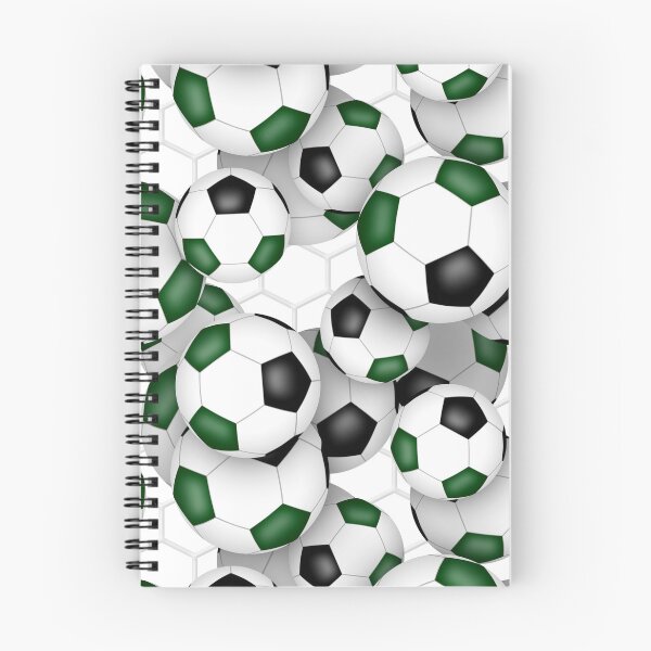 Item preview, Soccer balls with goal netting accent pattern - green & black designed and sold by katzdzynes.