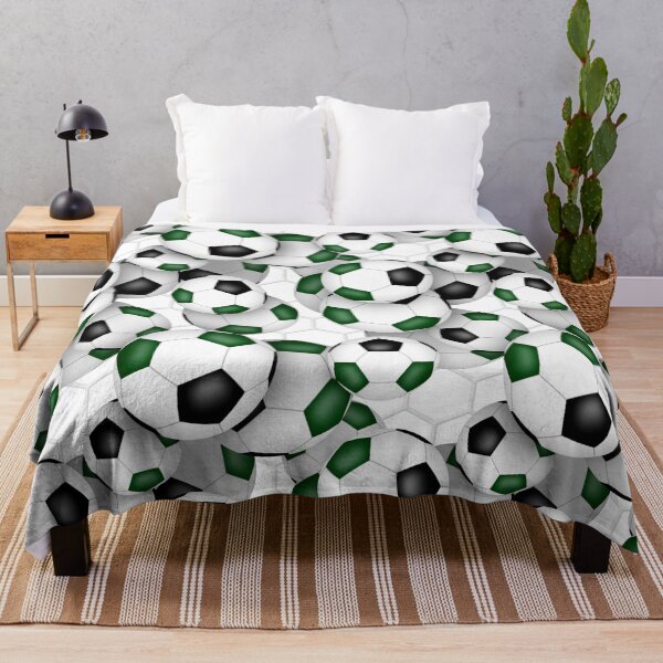Item preview, Soccer balls with goal netting accent pattern - green & black designed and sold by katzdzynes.