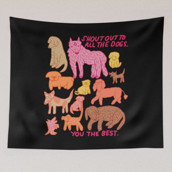 Item preview, Shout Out To All The Dogs Retro Illustration designed and sold by SiarheiYur.