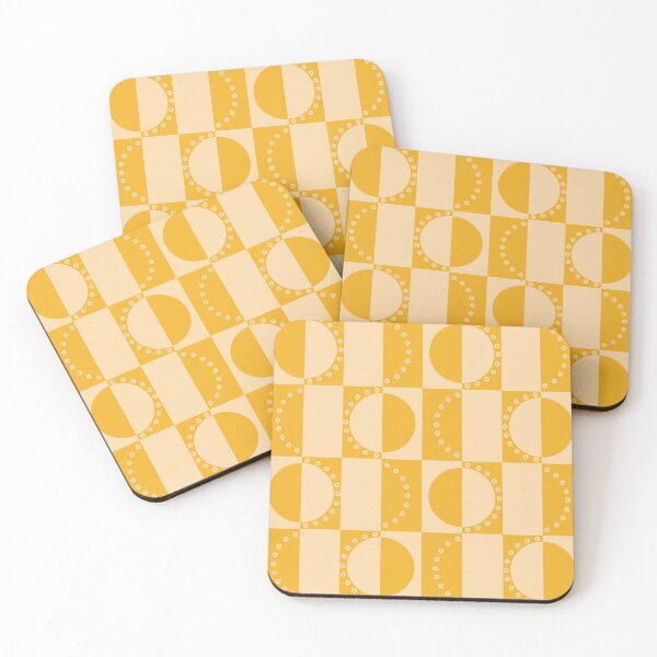 Item preview, Golden Circles – Retro Checkered Pattern Design designed and sold by BuckaBaby.