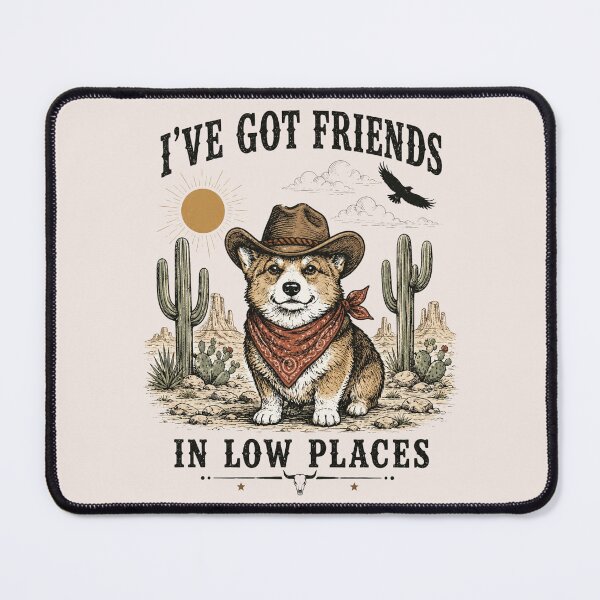 Item preview, Funny Corgi, Corgi Lover, Retro Corgi Mom, Dog, I've Got Friends In Low Places Corgi Dad designed and sold by Sprinkle12345.