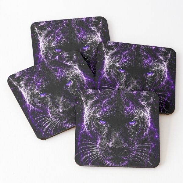 Item preview, Black Panther - Electric Spirit Animals designed and sold by LuluLeb.