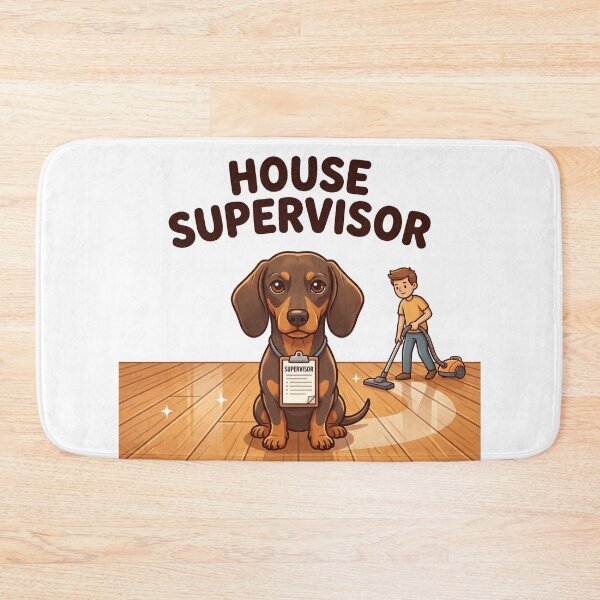 Item preview, House Supervisor Funny Dachshund Clipboard Design designed and sold by jgoteiner.