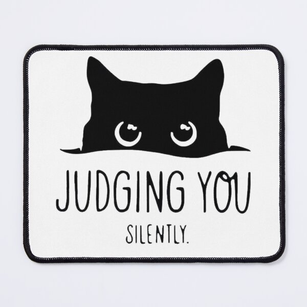 Item preview, Judging You Silently Funny Black Cat designed and sold by FloraMyst.