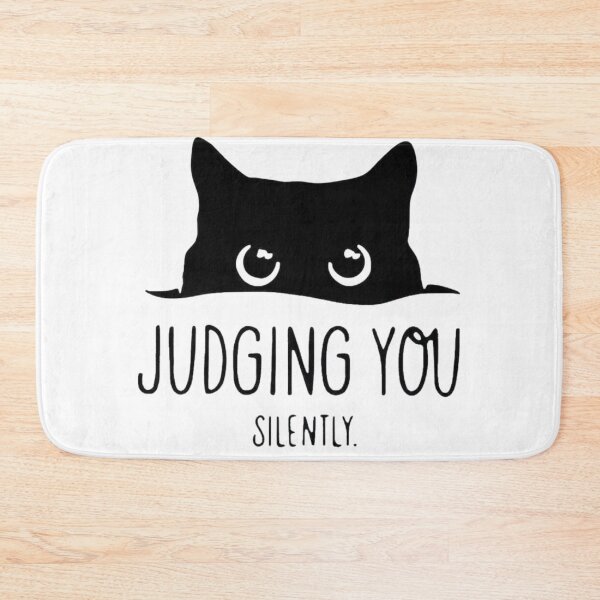 Item preview, Judging You Silently Funny Black Cat designed and sold by FloraMyst.