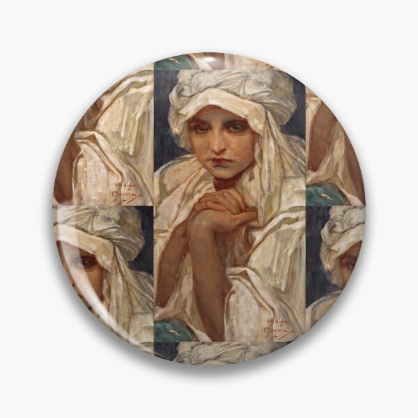 Item preview, Young Woman in White Turban designed and sold by artofuniverse.