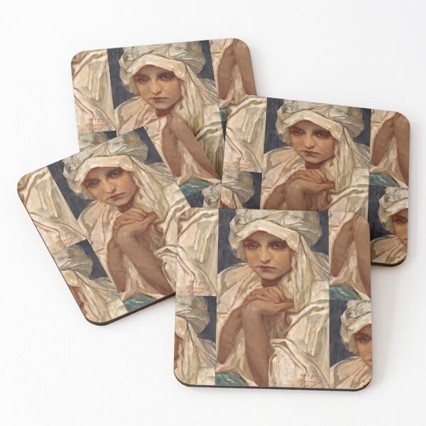 Item preview, Young Woman in White Turban designed and sold by artofuniverse.