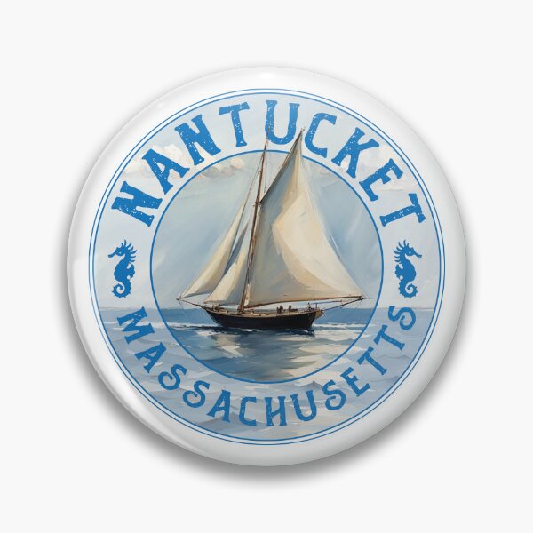 Item preview, Nantucket Massachusetts Vintage Sailboat Design designed and sold by Futurebeachbum.