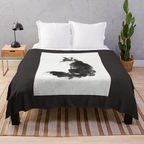 Item preview, Watercolor illustration of a fox in a Zen style designed and sold by cathygwen.
