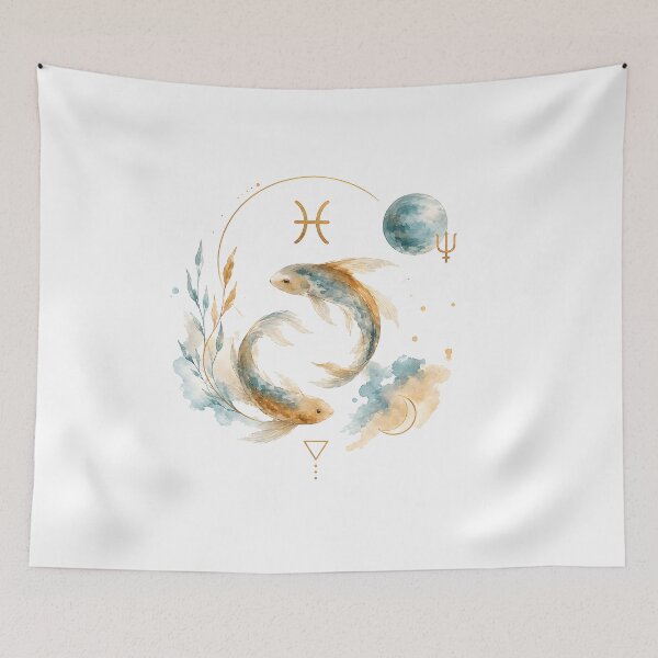 Item preview, Pisces Watercolor Zodiac Spirit designed and sold by NucciCollective.