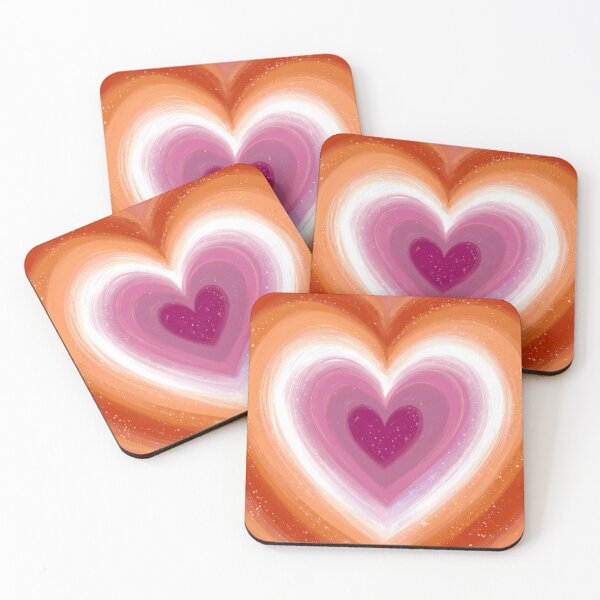 Item preview, Lesbian Pride Heart – Dreamy Lesbian Flag Gradient Heart designed and sold by Cannaxes Studio.