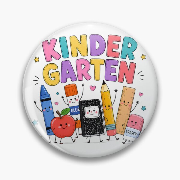 Item preview, Kinder Garten Squad Cute Crayon Pencil Eraser Glue Ruler Cartoon Back To School designed and sold by VGAfanatic.