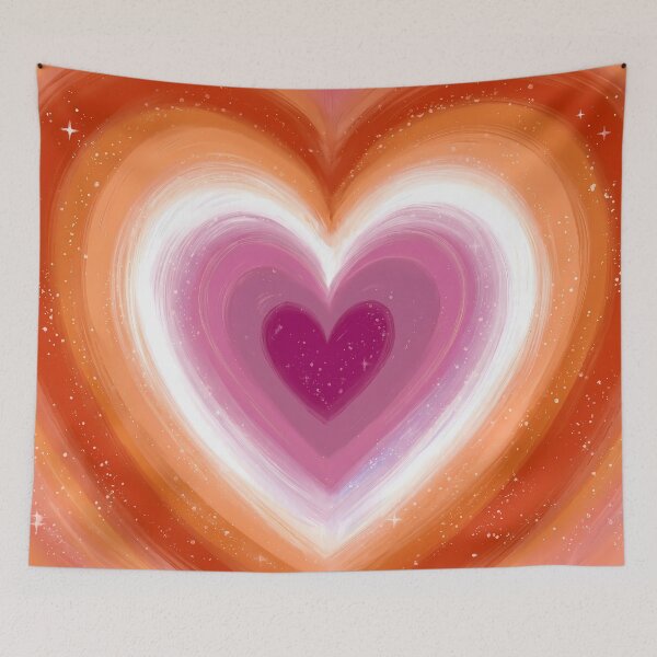 Item preview, Lesbian Pride Heart – Dreamy Lesbian Flag Gradient Heart designed and sold by Cannaxes Studio.