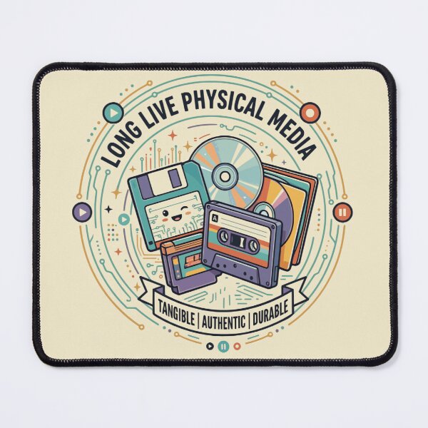 Item preview, Long Live Physical Media Retro Tech designed and sold by Mousy-Art.