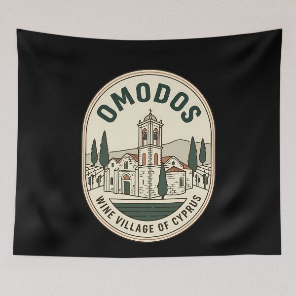 Item preview, Omodos Cyprus Wine Village Vintage Travel Emblem designed and sold by k3rstman1.
