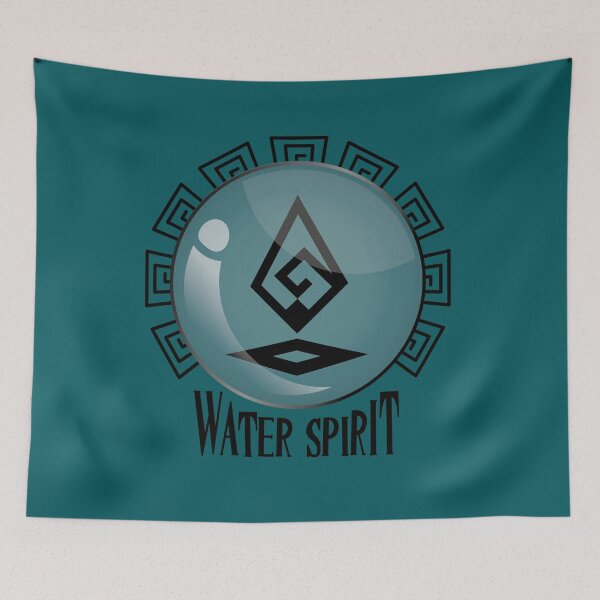 Item preview, Water element spirit logo designed and sold by Konopikyu.