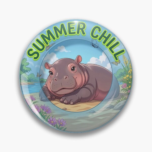 Item preview, Summer Chill Cute Baby Hippo designed and sold by Evangeline89.