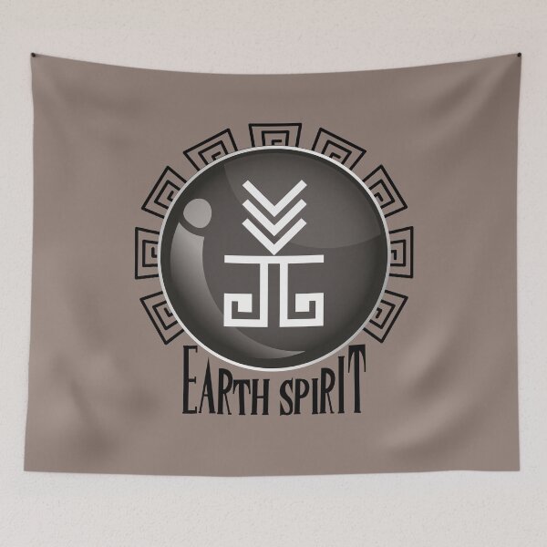 Item preview, Earth element spirit logo designed and sold by Konopikyu.