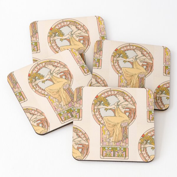 Item preview, Elegant Woman with Golden Blossoms designed and sold by artofuniverse.