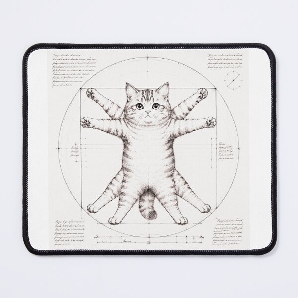 Item preview, The Vitruvian Cat - A Feline Anatomical Study designed and sold by Natalia-Vlad.