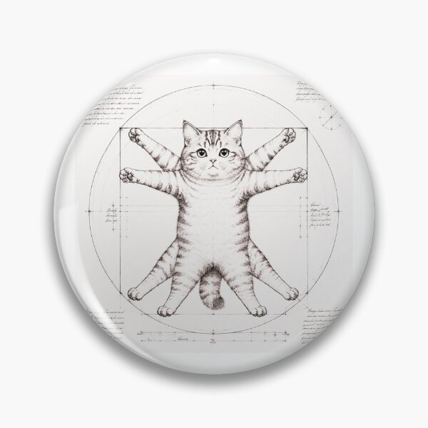 Item preview, The Vitruvian Cat - A Feline Anatomical Study designed and sold by Natalia-Vlad.