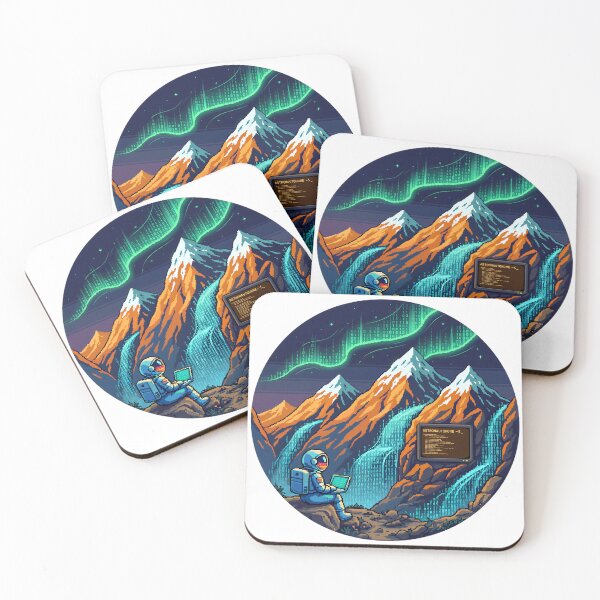 Item preview, Mountain Debug - Astronaut Code Aurora designed and sold by CosmicCode.
