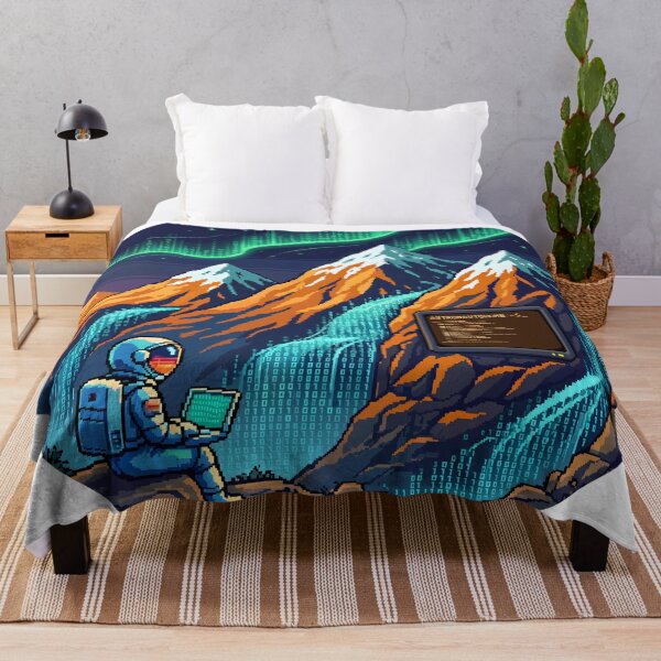 Item preview, Mountain Debug - Astronaut Code Aurora designed and sold by CosmicCode.